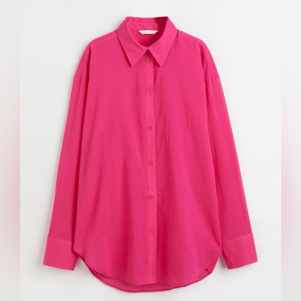 H&M Crinkled Cotton Shirt